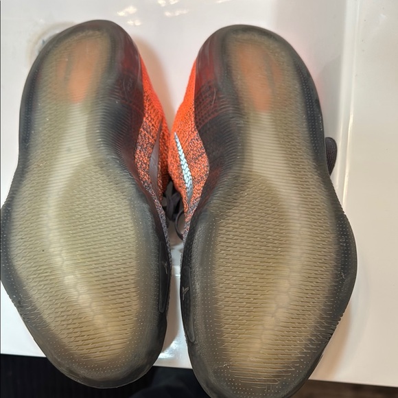 Nike Red and Gray Athletic Shoes with Breathable Knit Fabric